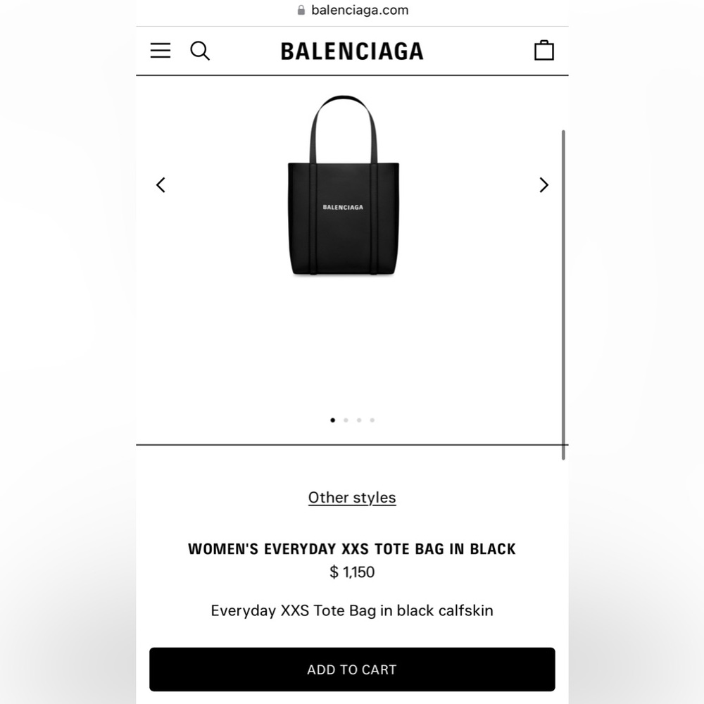 Balenciaga Women’s Everyday XXS Tote Bag